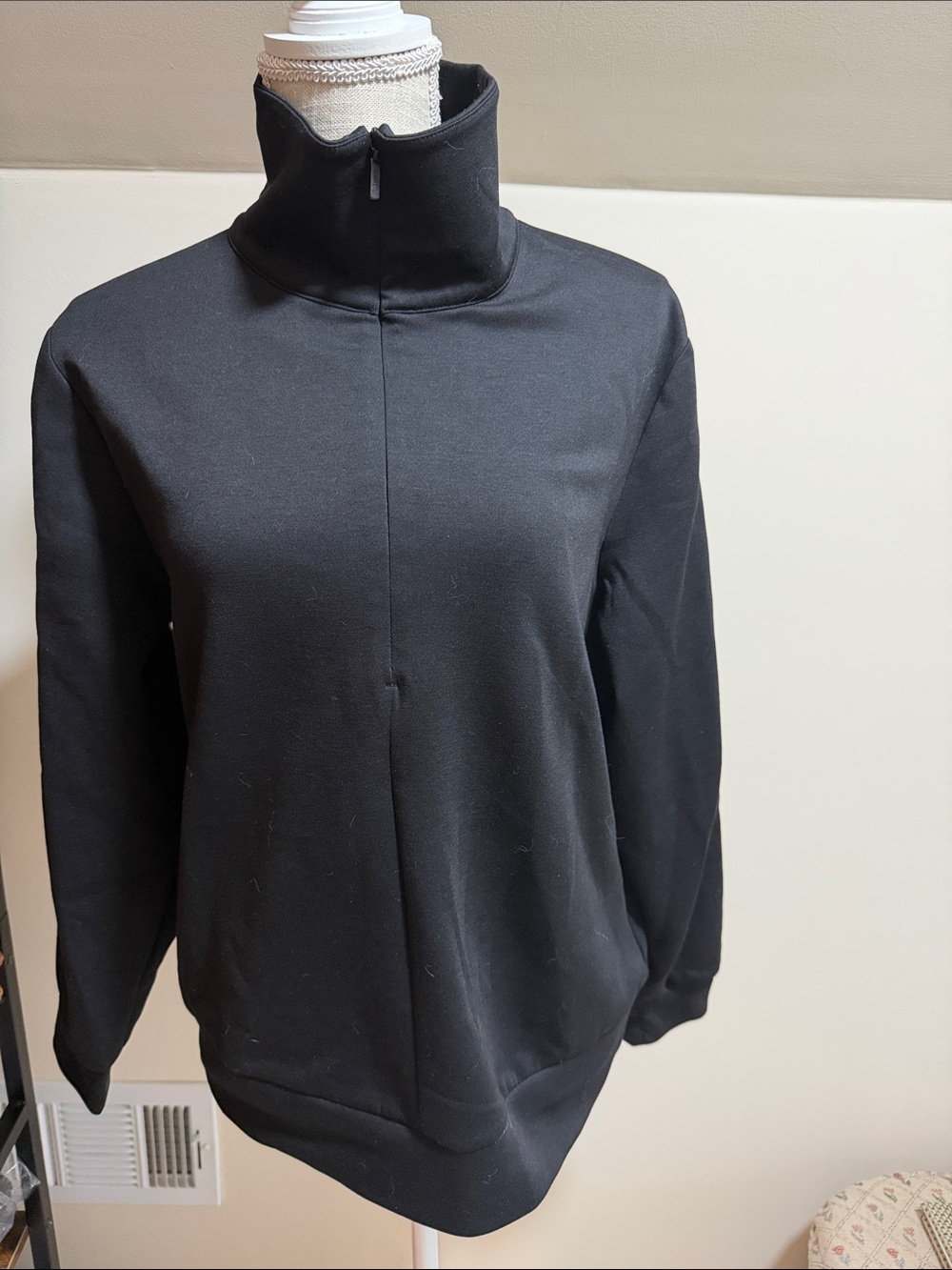 Athleta Black 1/2 Zip Sweatshirt